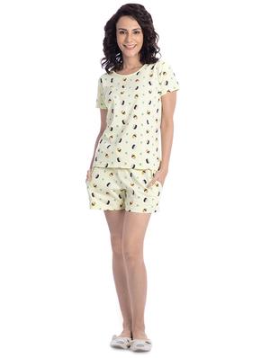 round neck quirky tee with shorts set - 16566399 - Standard Image - 3