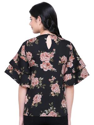 bell sleeved floral top - 16566506 - Standard Image - 3