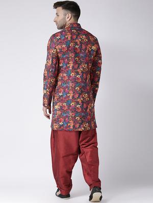multi color printed sherwani set - 16566564 - Standard Image - 3