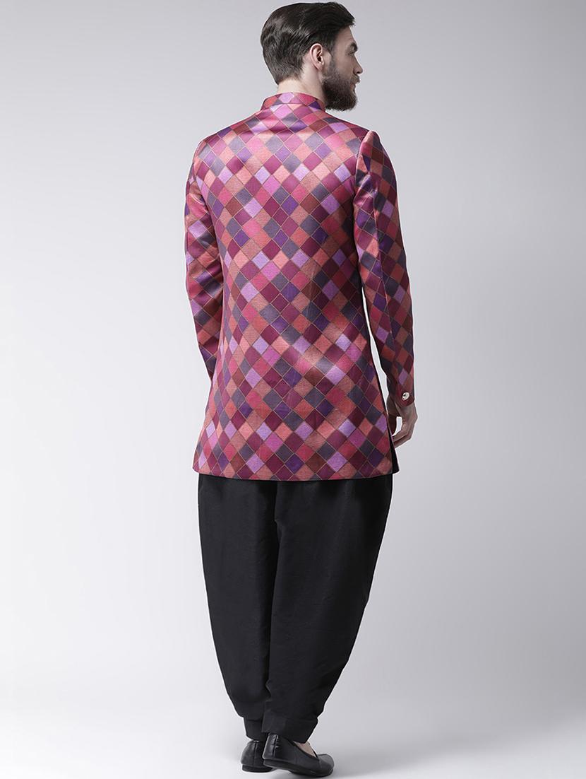 multi color printed sherwani set - 16566571 - Zoom Image - 3