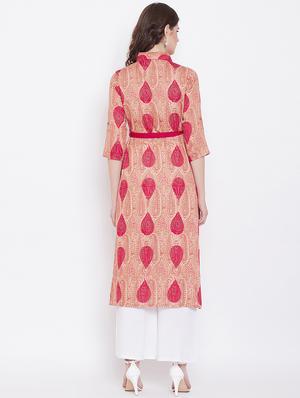 printed straight kurta - 16566622 - Standard Image - 3