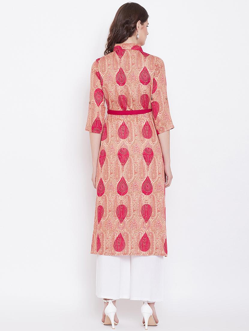 printed straight kurta - 16566622 - Zoom Image - 3