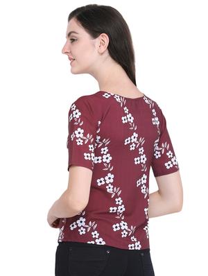 boat neck floral print top - 16567644 - Standard Image - 3