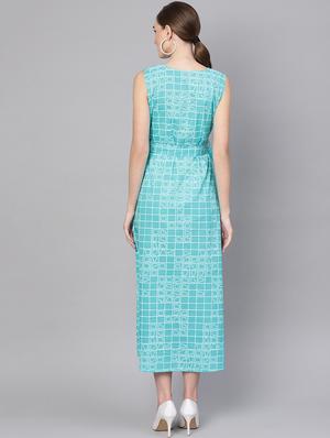 tie front printed a-line dress - 16567703 - Standard Image - 3
