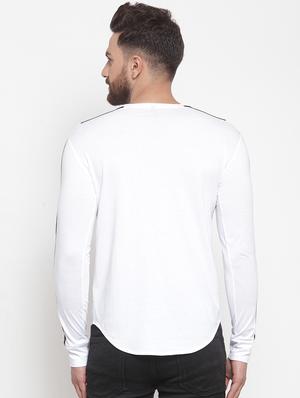 white color block t-shirt - 16567842 - Standard Image - 3