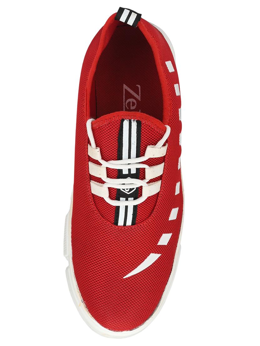 red mesh lace up sneakers - 16567896 - Zoom Image - 3
