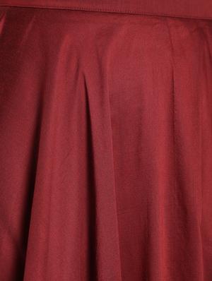 solid silk blend flared skirt - 16568755 - Standard Image - 6