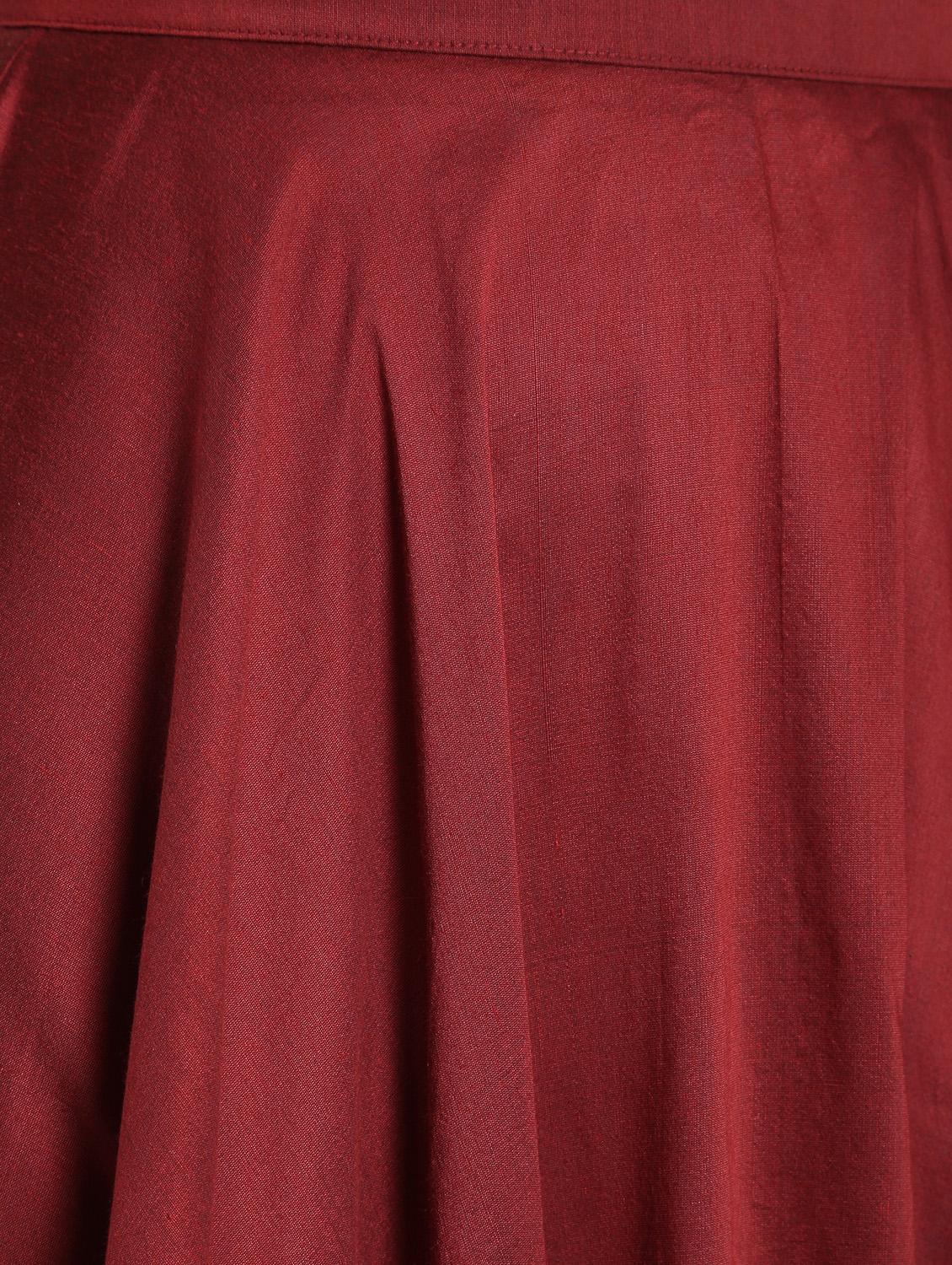 solid silk blend flared skirt - 16568755 - Zoom Image - 6