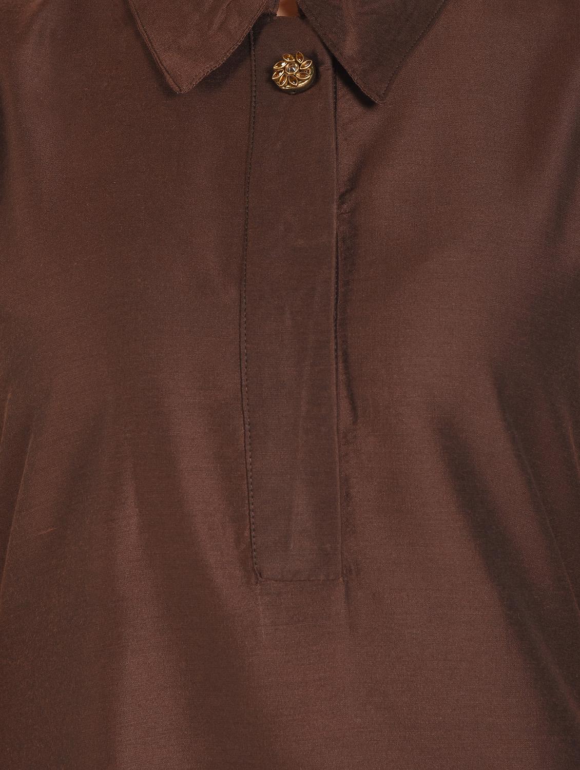 solid asymmetric kurta - 16568767 - Zoom Image - 6