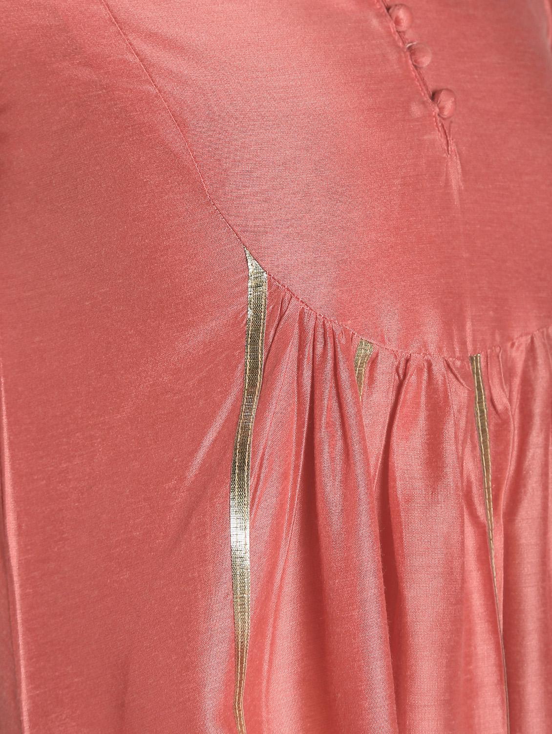 gota work silk anarkali kurta - 16568781 - Zoom Image - 6