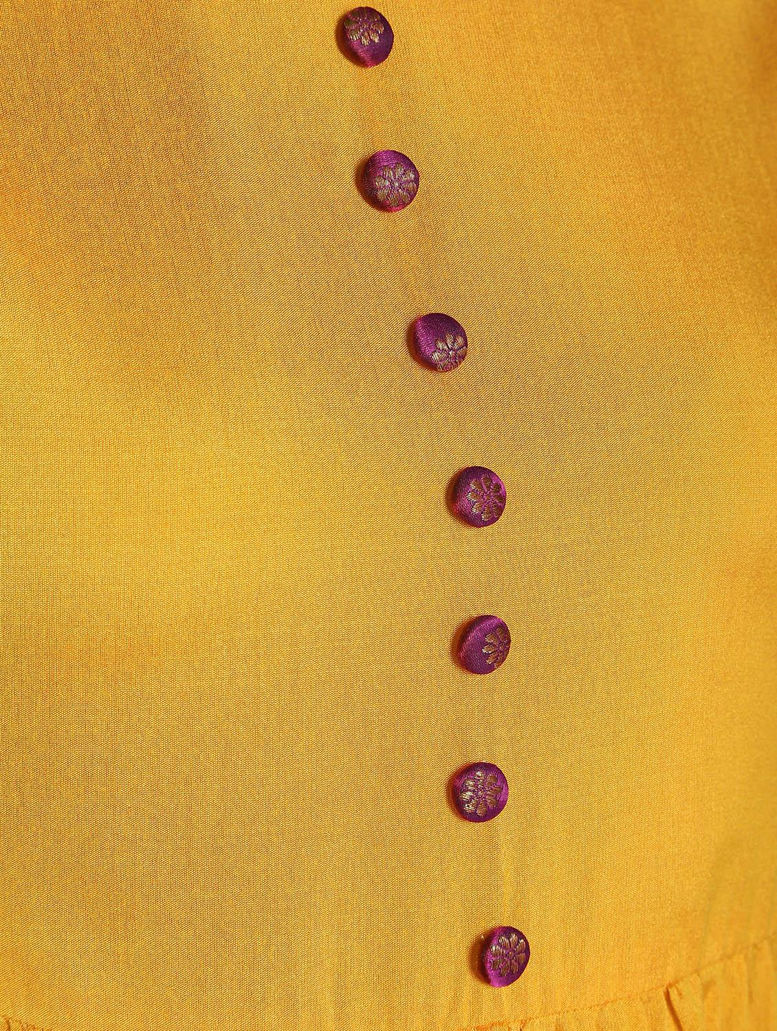 contrast hem flared kurta - 16568785 - Zoom Image - 6