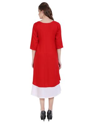 tassel detail contrast hem a-line dress - 16568865 - Standard Image - 3