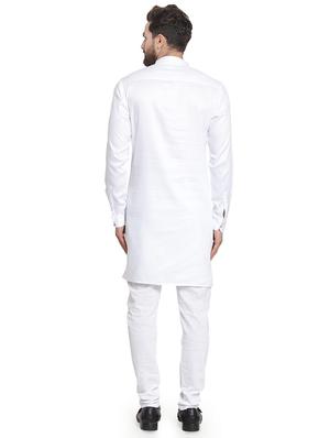 white solid kurta pyjama set - 16568993 - Standard Image - 3