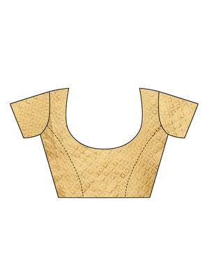 geometric woven saree with blouse - 16569830 - Standard Image - 3