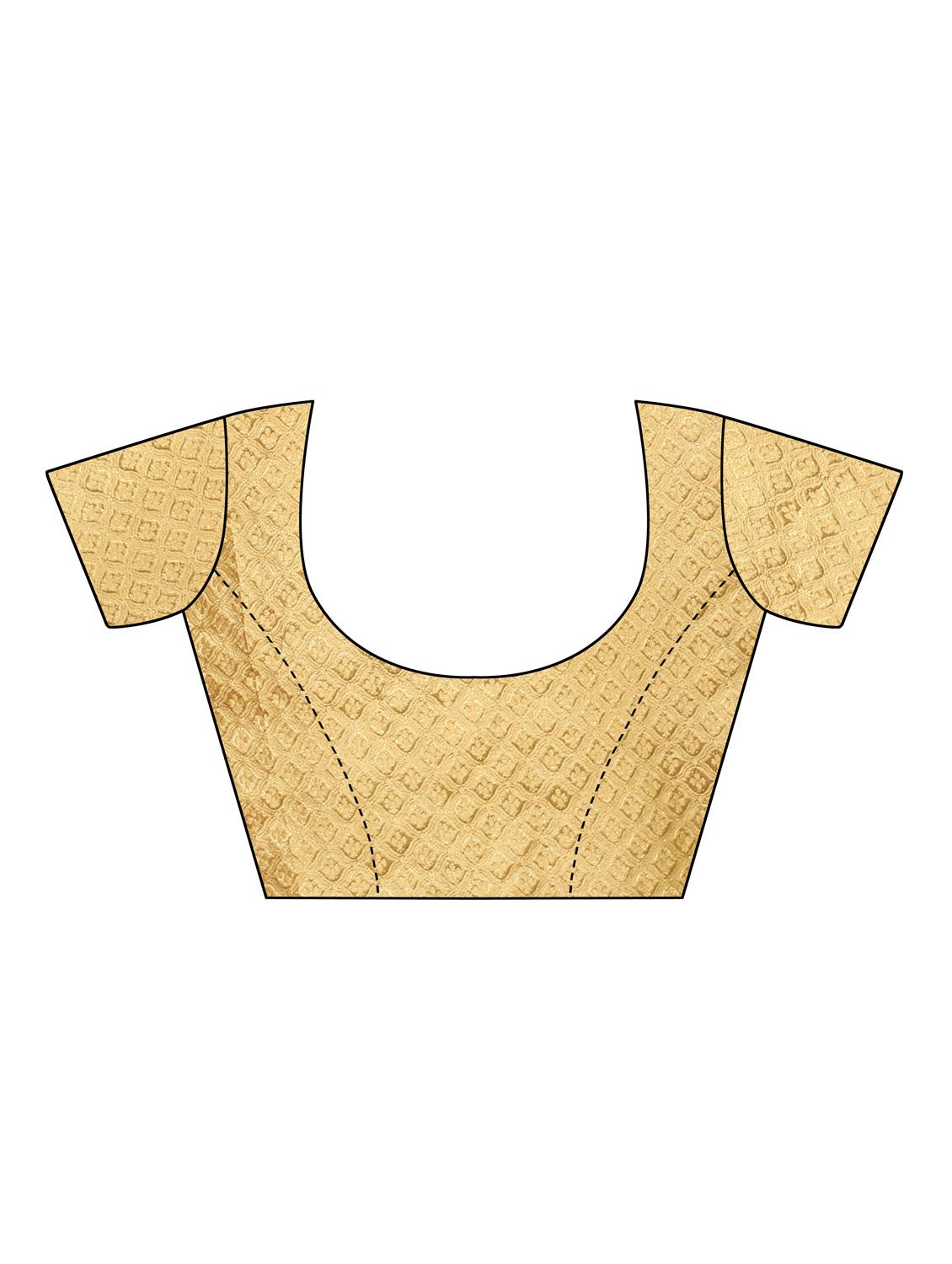 geometric woven saree with blouse - 16569830 - Zoom Image - 3