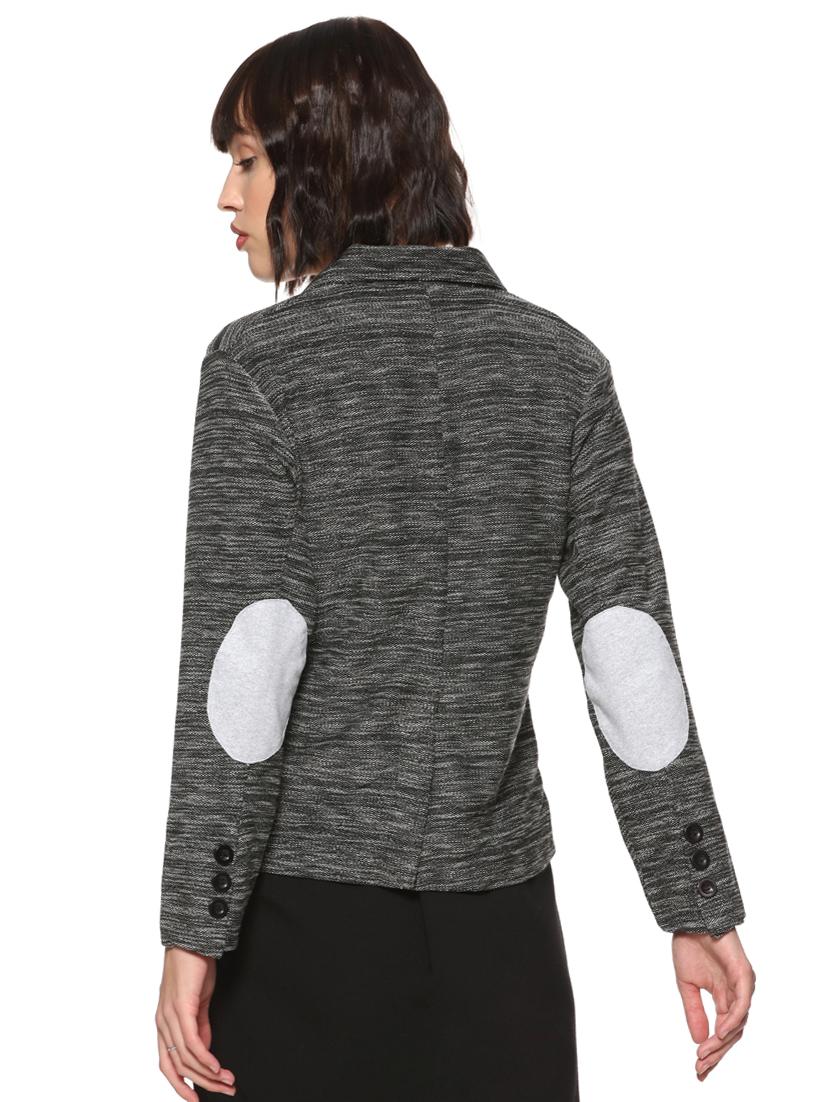 contrast patch sleeved blazer - 16569923 - Zoom Image - 3