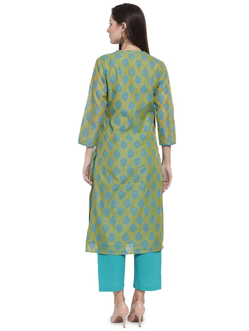 printed straight kurta with tassels - 16570259 - Zoom Image - 3