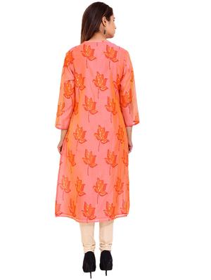 floral straight kurta - 16570264 - Standard Image - 3
