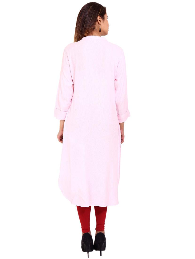 embroidered straight kurta - 16570297 - Zoom Image - 3