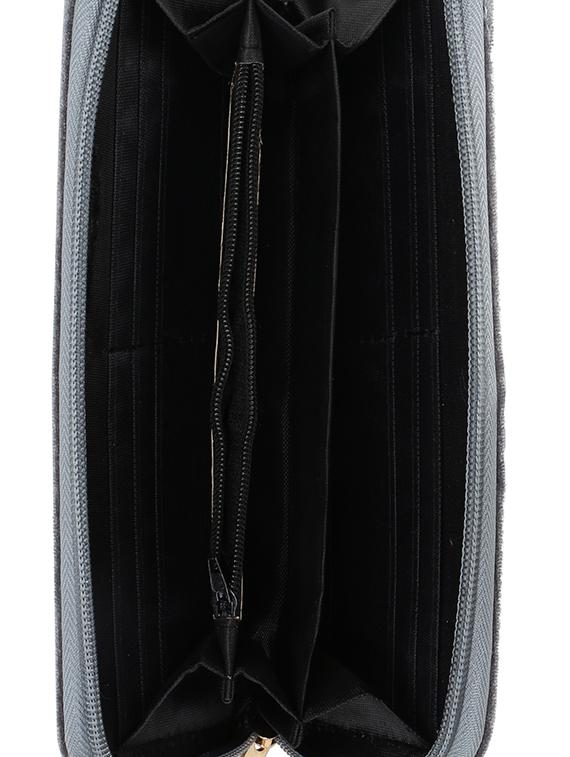 grey velvet wallet - 16570366 - Zoom Image - 3