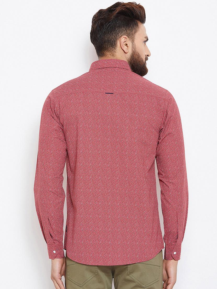 red printed casual shirt - 16570648 - Zoom Image - 3