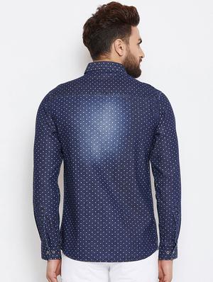 blue printed casual shirt - 16570649 - Standard Image - 3