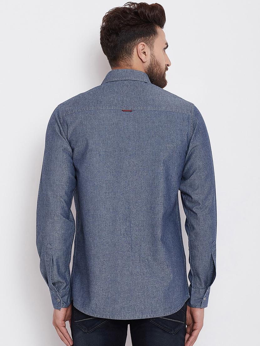 grey self design casual shirt - 16570651 - Zoom Image - 3