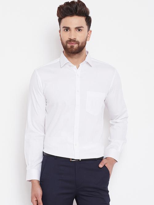 white striped formal shirt - 16570673 - Standard Image - 1