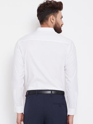 white self design formal shirt - 16570677 - Standard Image - 3