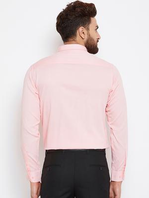 pink solid formal shirt - 16570679 - Standard Image - 3