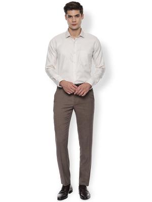 beige self design formal shirt - 16570878 - Standard Image - 3