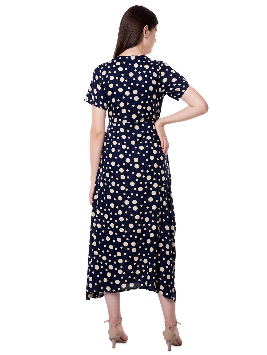 overlap neck polka dot top - 16570936 - Zoom Image - 3