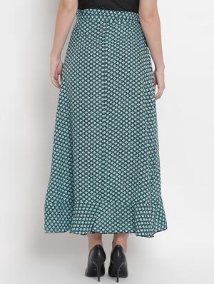 tie up printed wrap skirt - 16571111 - Standard Image - 3