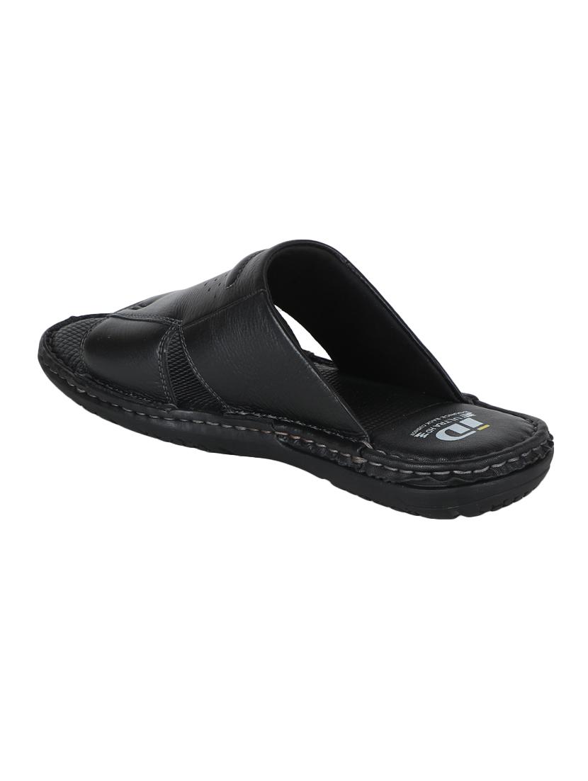 id black leatherette toe separator slippers - 16571514 - Zoom Image - 3