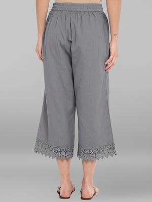 floral laced hem culottes - 16571598 - Standard Image - 3
