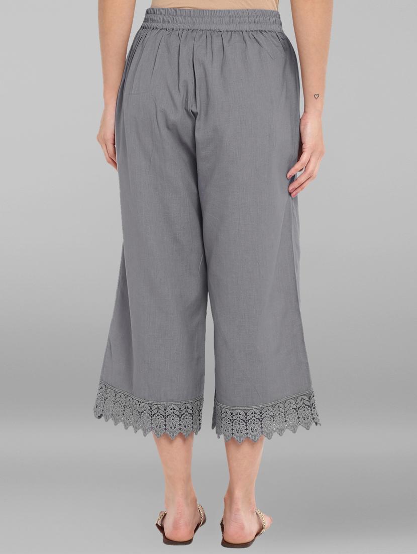 floral laced hem culottes - 16571598 - Zoom Image - 3