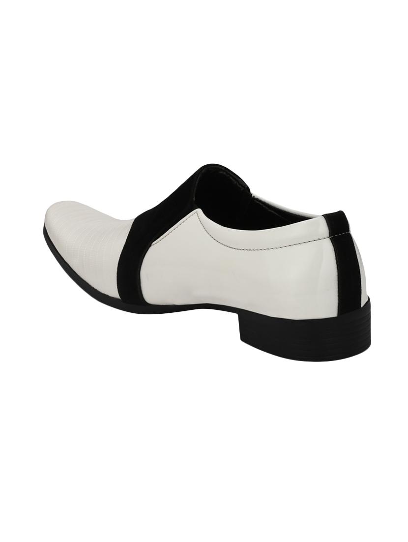 white leatherette slip ons - 16571610 - Zoom Image - 3