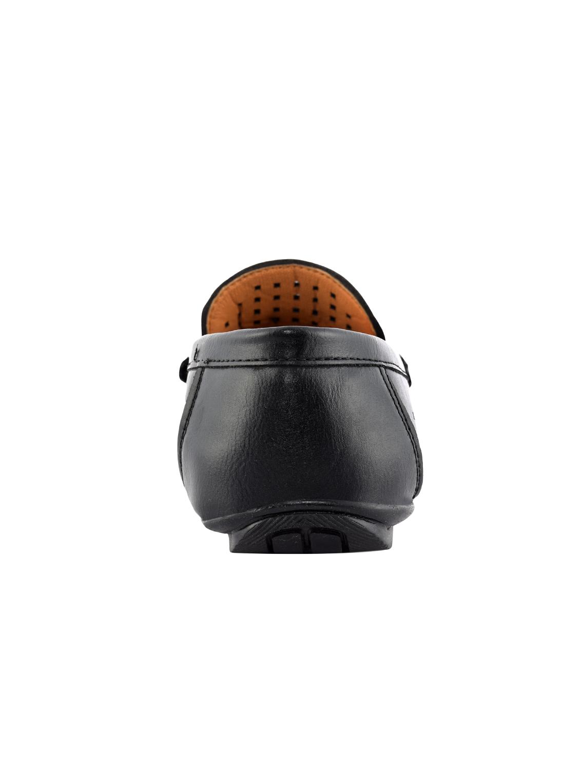 black leatherette slip on loafers - 16571832 - Zoom Image - 3