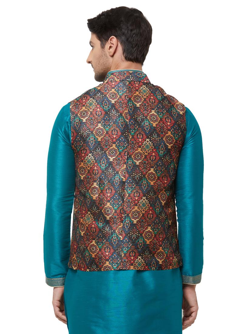 multi color printed nehru jacket - 16572162 - Zoom Image - 3