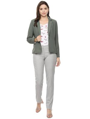 lapel neck long sleeved blazer - 16572638 - Standard Image - 3