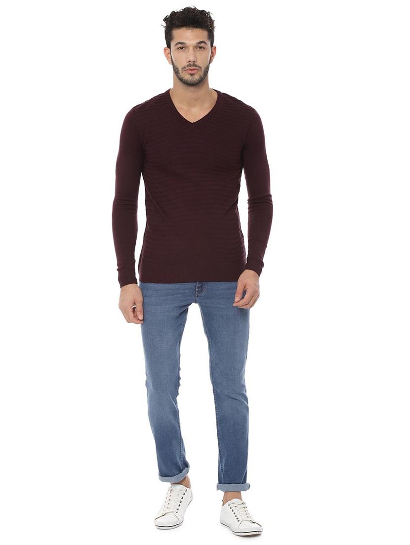 maroon striped pullover - 16572777 - Zoom Image - 3