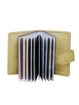 beige leather card holder - 16573531 - Standard Image - 3