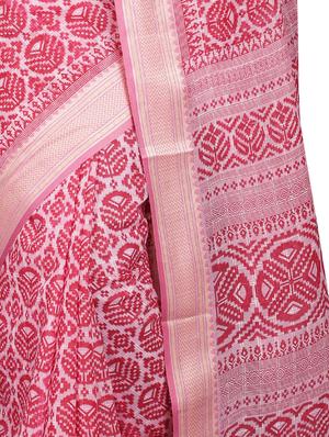 printed woven saree with blouse - 16573557 - Standard Image - 3