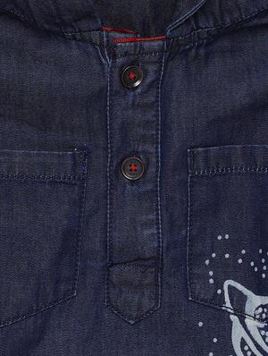 navy blue cotton shirt - 16573797 - Standard Image - 3