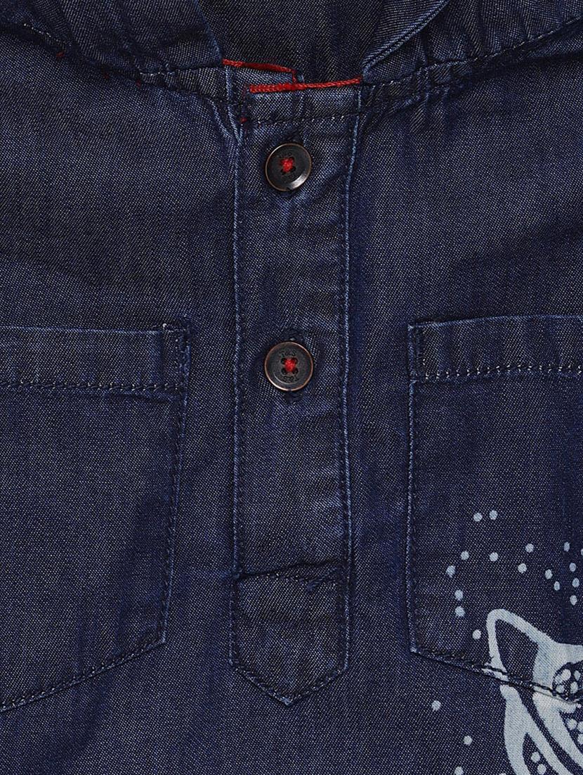navy blue cotton shirt - 16573797 - Zoom Image - 3
