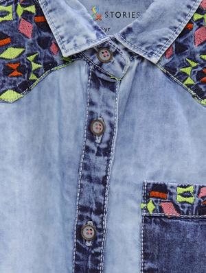 light blue cotton shirt - 16573801 - Standard Image - 3