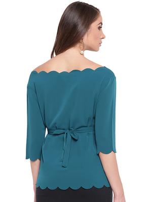 tie back scallop detail top - 16573953 - Standard Image - 3