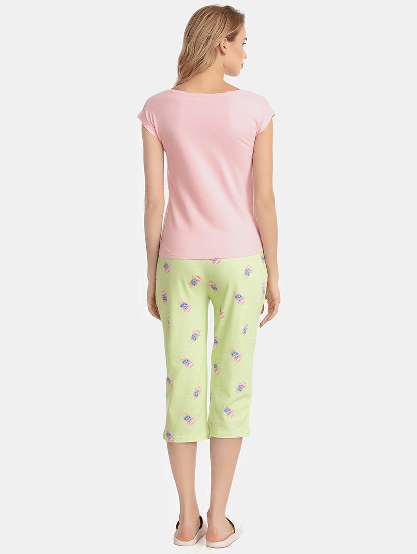 quirky print cap sleeved capri set - 16574242 - Zoom Image - 3