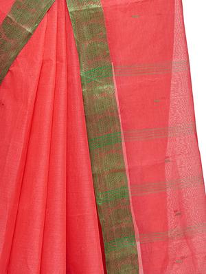 bordered tant saree - 16574366 - Standard Image - 3