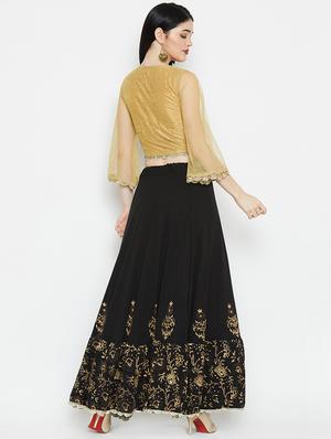 block print a-line lehenga - 16574400 - Standard Image - 3